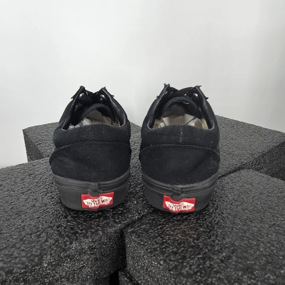 Vans Old Skool 721356 Black Canvas Suede Skate Shoes Men’s 8.5 Women’s 10 Low